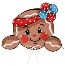 American gingerbread 3 embroidery design