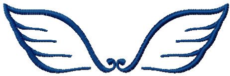 Tribal wings free embroidery design