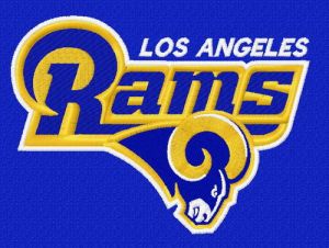 Los Angeles Rams logo embroidery design