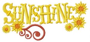 Sunshine embroidery design