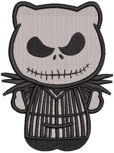 Kitty Jack embroidery design