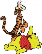 Winnie Pooh and Tigger 1 embroidery design