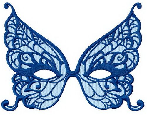 Butterfly mask machine embroidery design