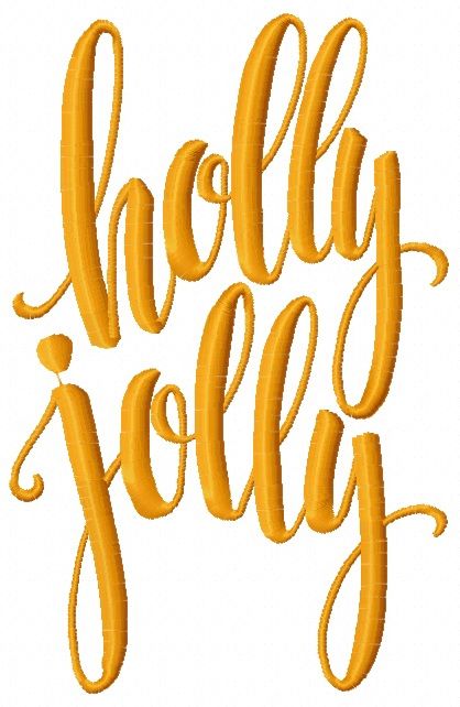 Holly Jolly machine embroidery design