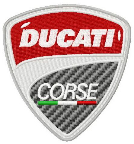 Ducati Corse logo machine embroidery design