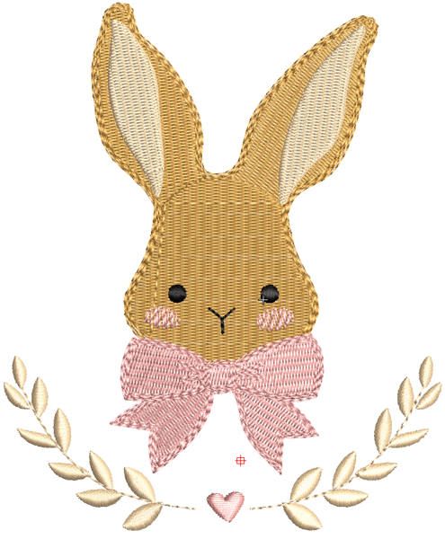 Easter bunny decor free embroidery design