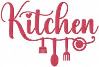 Kitchen love embroidery design