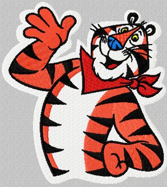tony tiger kelloggs embroidery