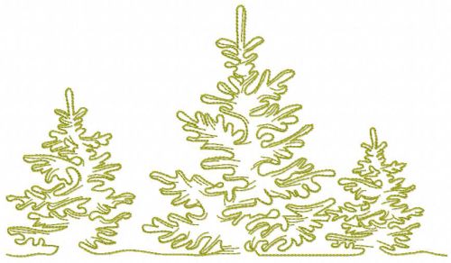 Christmas trees free embroidery designs