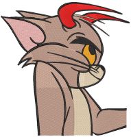 Tom holds in his paw embroidery design