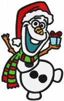 Olaf Christmas dance embroidery design