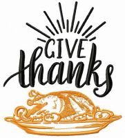 Pray before meal embroidery design