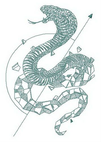 Cobra reborn machine embroidery design