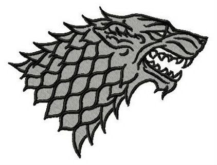 Direwolf Winter is Coming machine embroidery design