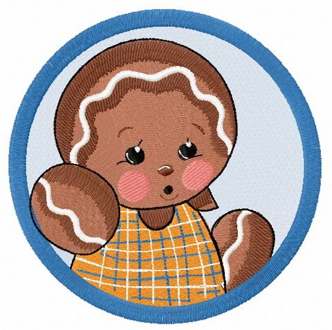 Gingerbread boy 6 machine embroidery design