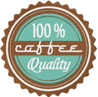 Coffee Labels 50s style embroidery design