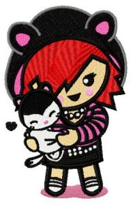 Demi and Kimi embroidery design