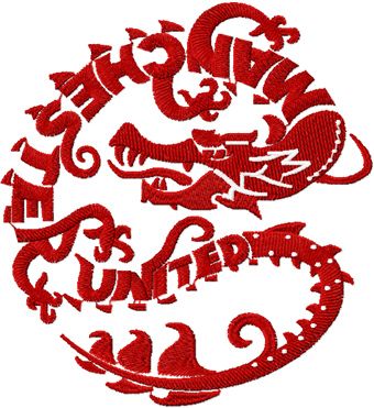 Red Dragon machine embroidery design