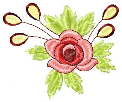 Flower free embroidery design 44