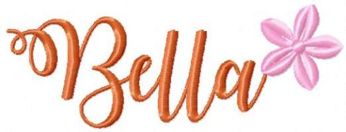 Bella name free embroidery design