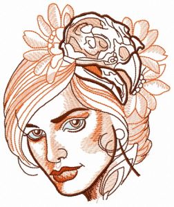 Strict look embroidery design