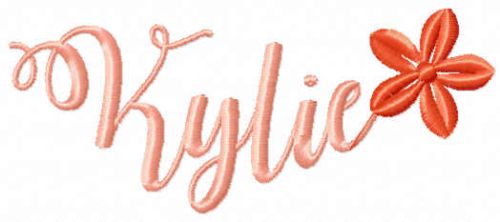 Kylie name free machine embroidery design