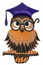 Graduated owl embroidery design