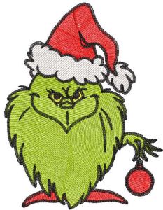 Christmas Grinch Gnome embroidery design