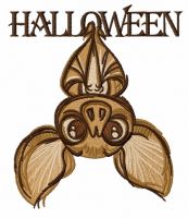 Halloween bat 4 embroidery design