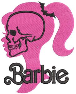 Barbie Halloween style embroidery design
