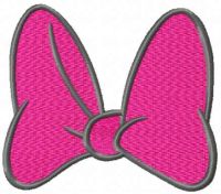 Pink bow free embroidery design