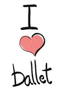 I love ballet 3 embroidery design