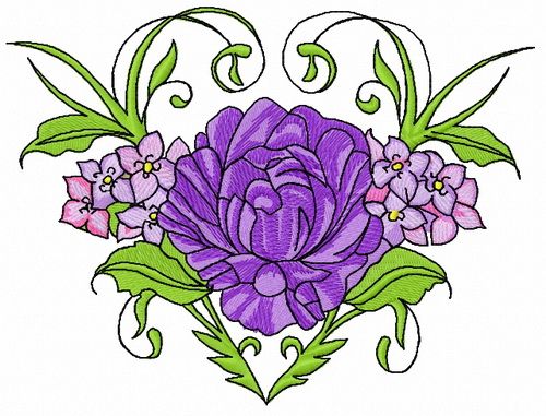 Flower composition 4 machine embroidery design