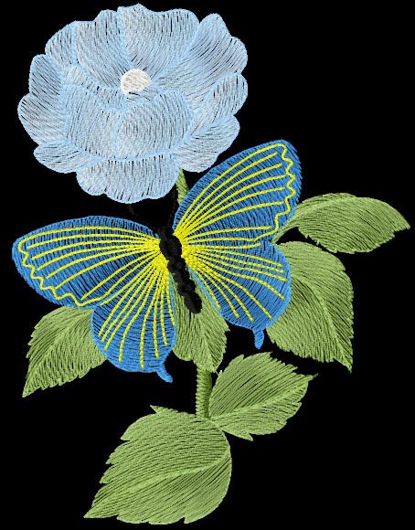 Flower free embroidery design 31