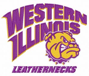 Western Illinois Leathernecks logo embroidery design