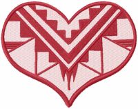 Native American Heart free embroidery design