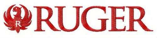 Ruger wordmark logo machine embroidery design
