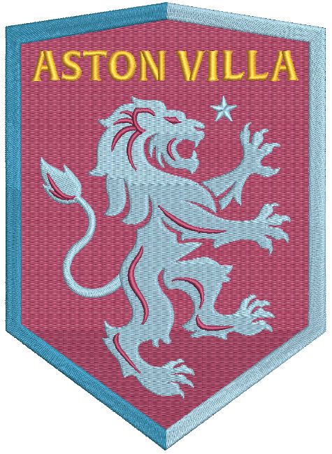 Aston Villa Shield logo embroidery design