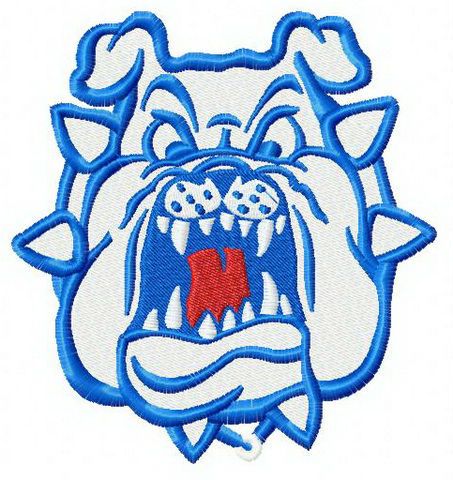 Fresno State Bulldogs logo 2 machine embroidery design