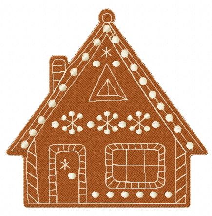 Gingerbread house 6 machine embroidery design