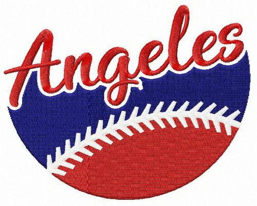 Angeles fan logo machine embroidery design