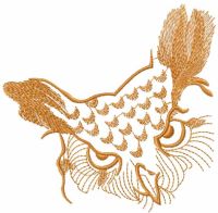 Angry owl embroidery design