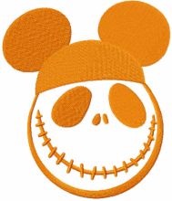 Mickey hat skellington embroidery design