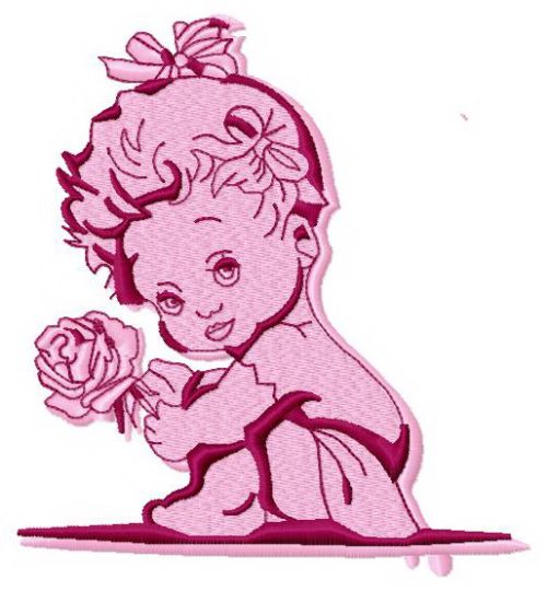 Baby girl 2 machine embroidery design