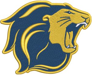TCNJ Lions logo embroidery design