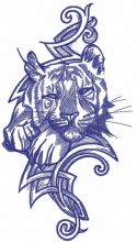 Wild tiger 3 embroidery design