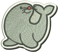 Seal embroidery design