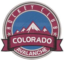 Hockey club colorado avalanche logo embroidery design