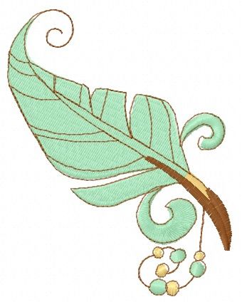 Feather 25 machine embroidery design
