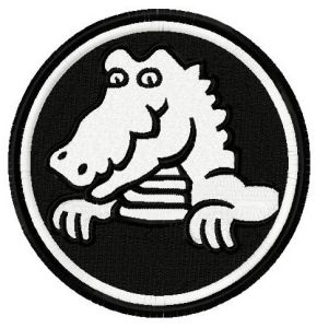 Crocs logo embroidery design
